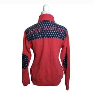 Simply Southern Red Jacket with Navy Accents